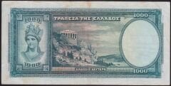 Yunanistan 1000 Drahmi 1939 Çok Temiz+