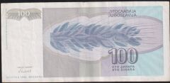 Yugoslavya 100 Dinar 1992 Çok Temiz+