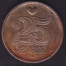 Danimarka 25 Öre 1990