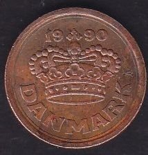 Danimarka 25 Öre 1990
