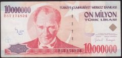 7.Emisyon 10 000 000 Lira B57 174824 Çok Temiz