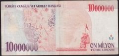 7.Emisyon 10 000 000 Lira B57 174824 Çok Temiz