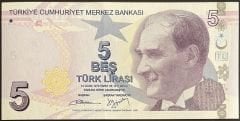 9.Emisyon 2.Tertip 5 Lira B617 351153 Çil Blok Radar