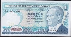 7.Emisyon 1.Tertip 500 Lira A61 651290 Çilaltı Çil