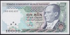7.EMİSYON 4.TERTİP 10000 LİRA I83 691457 ÇİL