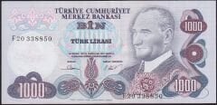 6.Emisyon 3.Tertip 1000 Lira F20 338850 Çok Çok Temiz