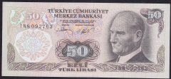 6.EMİSYON 2.TERTİP 50 LİRA I88 092763 ÇİLALTI ÇİL eski kağıt para fiyatları