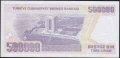 7.Emisyon 4.Tertip 500.000 Lira J38 183984 Çil