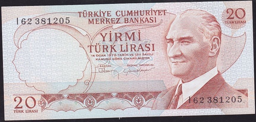 6.Emisyon 4.Tertip 20 Lira I62 381205 Çilaltı