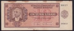 3.EMİSYON 10 LİRA C7 253612 ÇOK TEMİZ