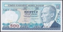 7.Emisyon 1.Tertip 500 Lira A46 111608 Çil