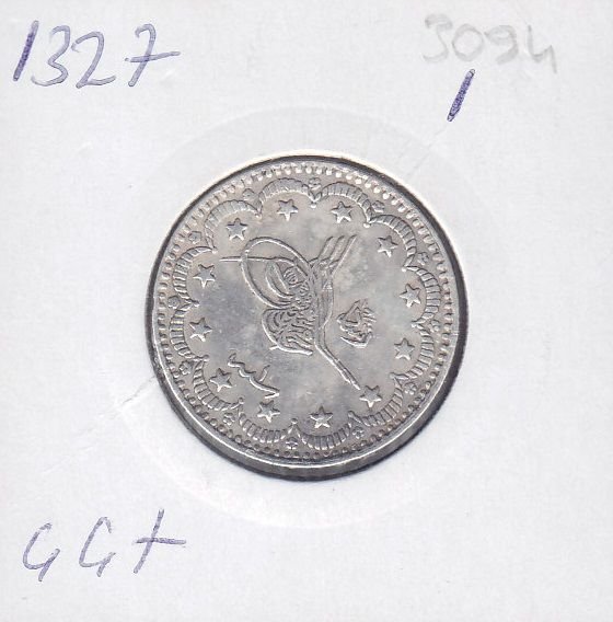 1327/1 Reşat 5 Kuruş Gümüş