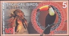 Aldabra Island 5 Dolar 2017 Çil Fantazi Para