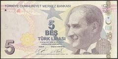 9.Emisyon 4.Tertip 5 Lira D079 031881 Çil