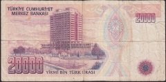 7.Emisyon 1.Tertip 20000 Lira C89 930494 Temiz