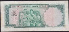 5.Emisyon 2.Tertip 5 Lira E13 231757 Çok Temiz