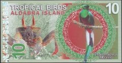 Aldabra Island 10 Dolar 2017 Çil Fantazi Para