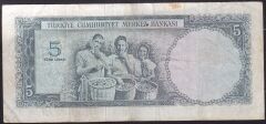 5.Emisyon 4.Tertip 5 Lira I24 444035 Çok Temiz