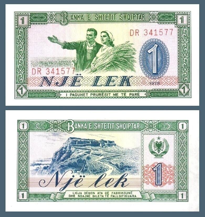 Arnavutluk 1 Lek 1976 Çil Pick 40