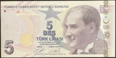 9.Emisyon 4.Tertip 5 Lira D1546 2 1546 Çil