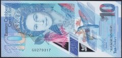 Karayipler 10 Dolar 2019 Çil Polymer Kraliçe Pick 57