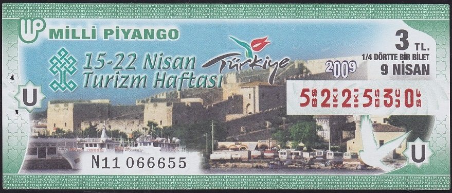 2009 9 Nisan Çeyrek Bilet - U Serisi