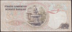 6.Emisyon 1.Tertip 50 Lira H05 101316 Çok Temiz+