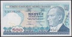 7.Emisyon 1.Tertip 500 Lira A24 188181 Ççt Çilaltı