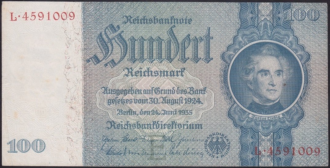 ALMANYA 100 REİCHSMARK 1935 ÇOK ÇOK TEMİZ