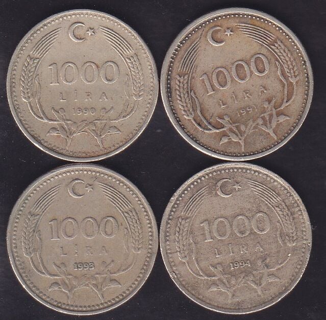 1990-91-93-94 Yılı 1000 Lira