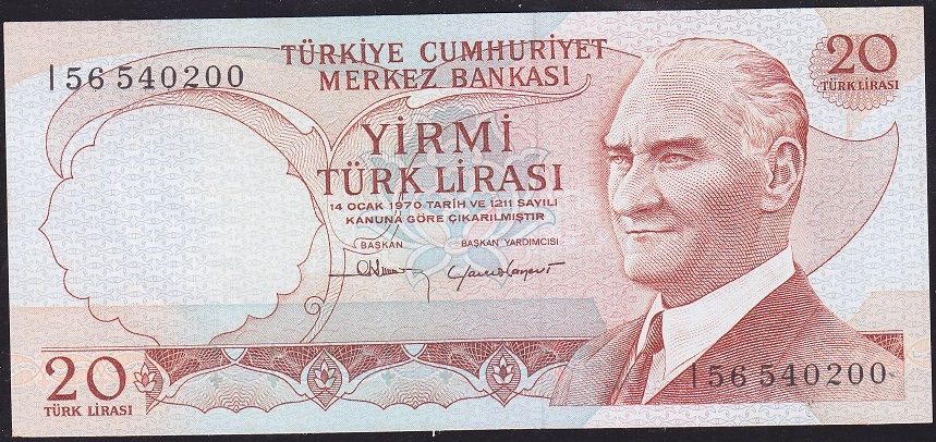 6.Emisyon 4.Tertip 20 Lira I56 54200 Çil