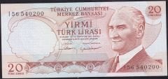 6.Emisyon 4.Tertip 20 Lira I56 54200 Çil