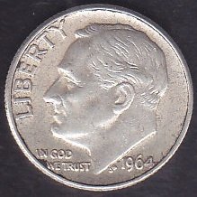 AMERİKA 1 DIME 1964 GÜMÜŞ