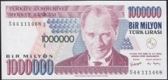 7.Emisyon 3.Tertip 1 000 000 Lira S44 111468 Çilaltı Çil