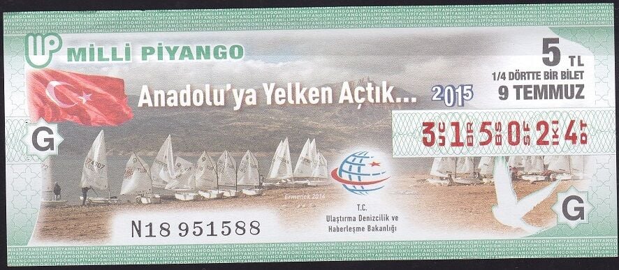 2015 9 Temmuz Çeyrek Bilet - G Serisi