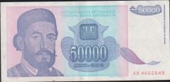Yugoslavya 50000 Dinar 1993 Çok Temiz+