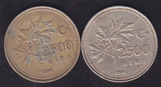 1991-92 Yılı 2500 Lira