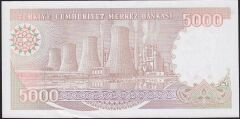 7.Emisyon 4.Tertip 5000 Lira I59 973878 Çilaltı (tedavül katı yoktur)