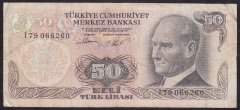 6.EMİSYON 2.TERTİP 50 LİRA I79 066260 ÇOK TEMİZ *