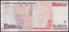 7.Emisyon 10 000 000 Lira B46 614072 Çok Temiz