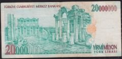 7.Emisyon 20 000 000 Lira B15 709034 Haliyle