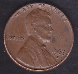 AMERİKA 1 CENT 1963D