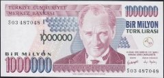 7.Emisyon 3.Tertip 1 000 000 Lira S03 487048 Çil