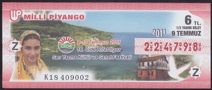 2011 9 TEMMUZ YARIM BİLET Z SERİSİ
