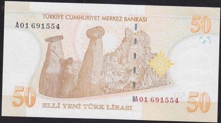 8.EMİSYON 50 YTL A01 691554 ÇİL +