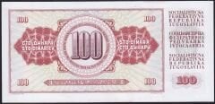 Yugoslavya 100 Dinar 1981 Çilaltı Çil