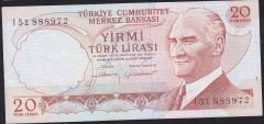 6.Emisyon 4.Tertip 20 Lira I51 888972 Çilaltı