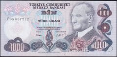 6.Emisyon 3.Tertip 1000 Lira F85 057222 Çok Temiz+