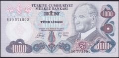 6.Emisyon 2.Tertip 1000 Lira E10 571592 Çilaltı Çil