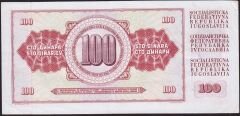 Yugoslavya 100 Dinar 1978 Çok Çok Temiz+